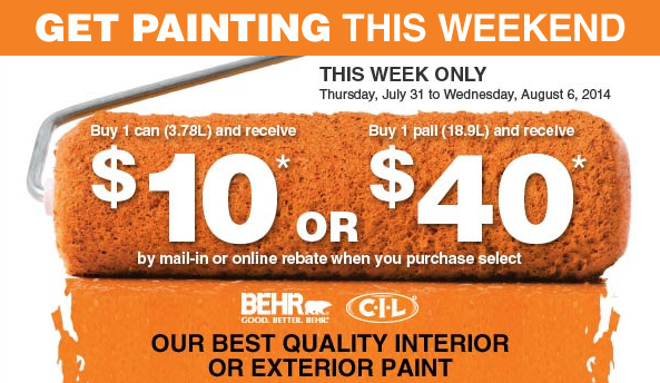 Behr Paint Home Depot Mail In Rebate