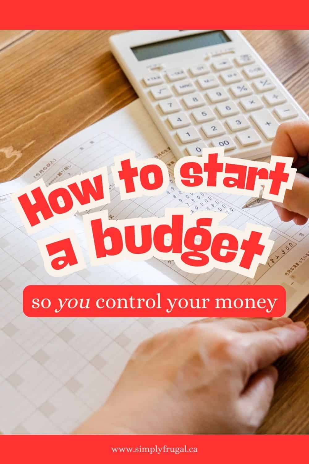 how to start a budget