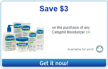 Cetaphil Coupon - Save $3 off any Cetaphil Moisturizer