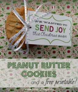 Peanut Butter Cookies and a Free Holiday Printable