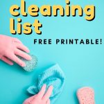 Cleaning list printable