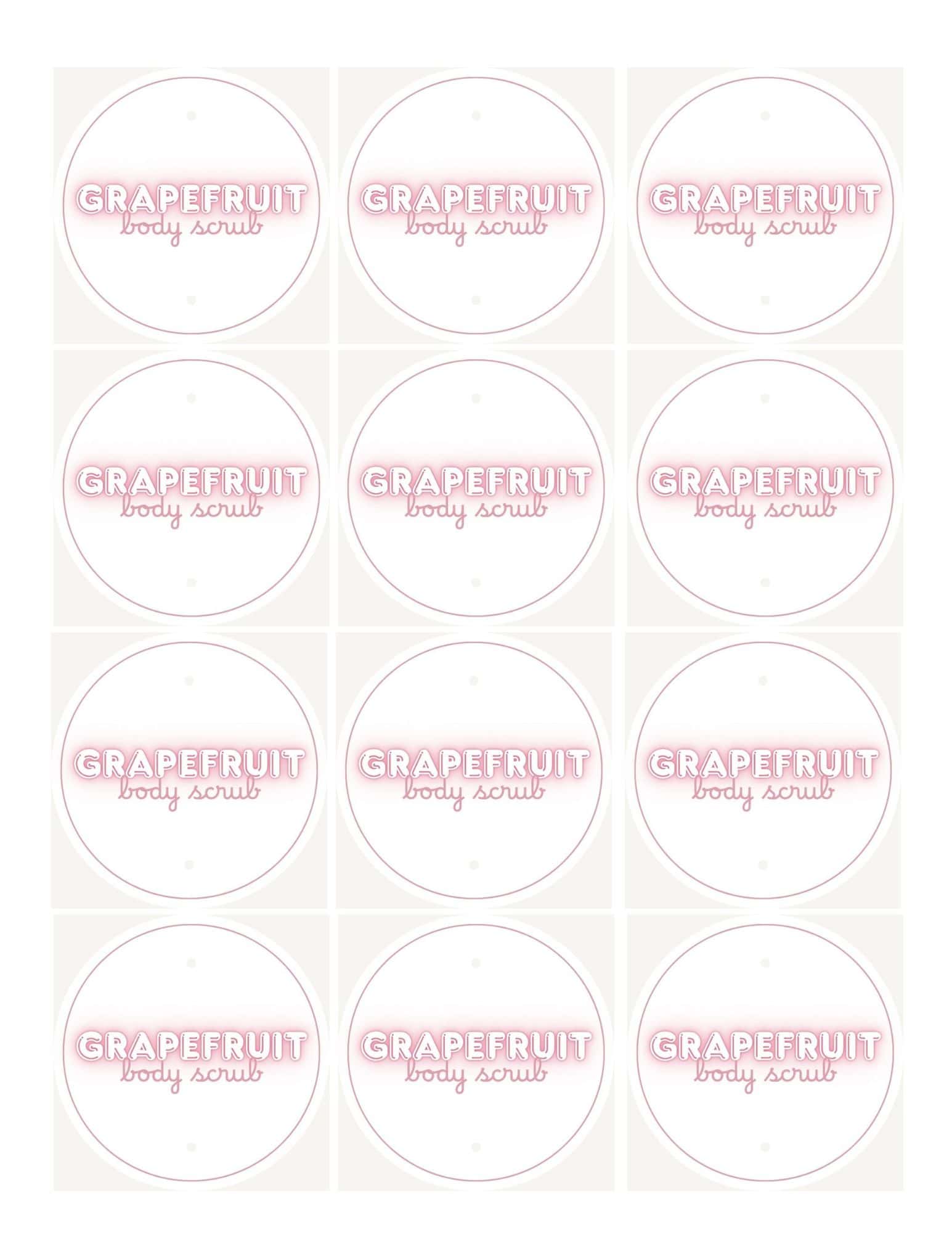 grapefruit scrub labels