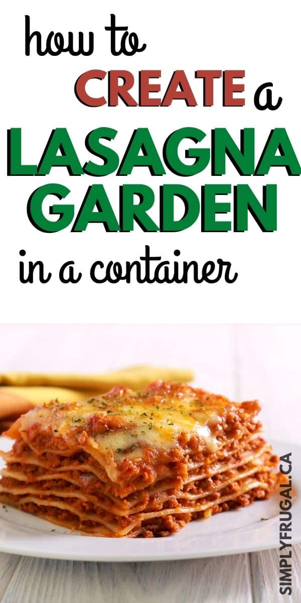 Growing a Lasagna Garden in a Container is a great use of space and allows you to grow a themed garden even if you don’t have that huge backyard garden!