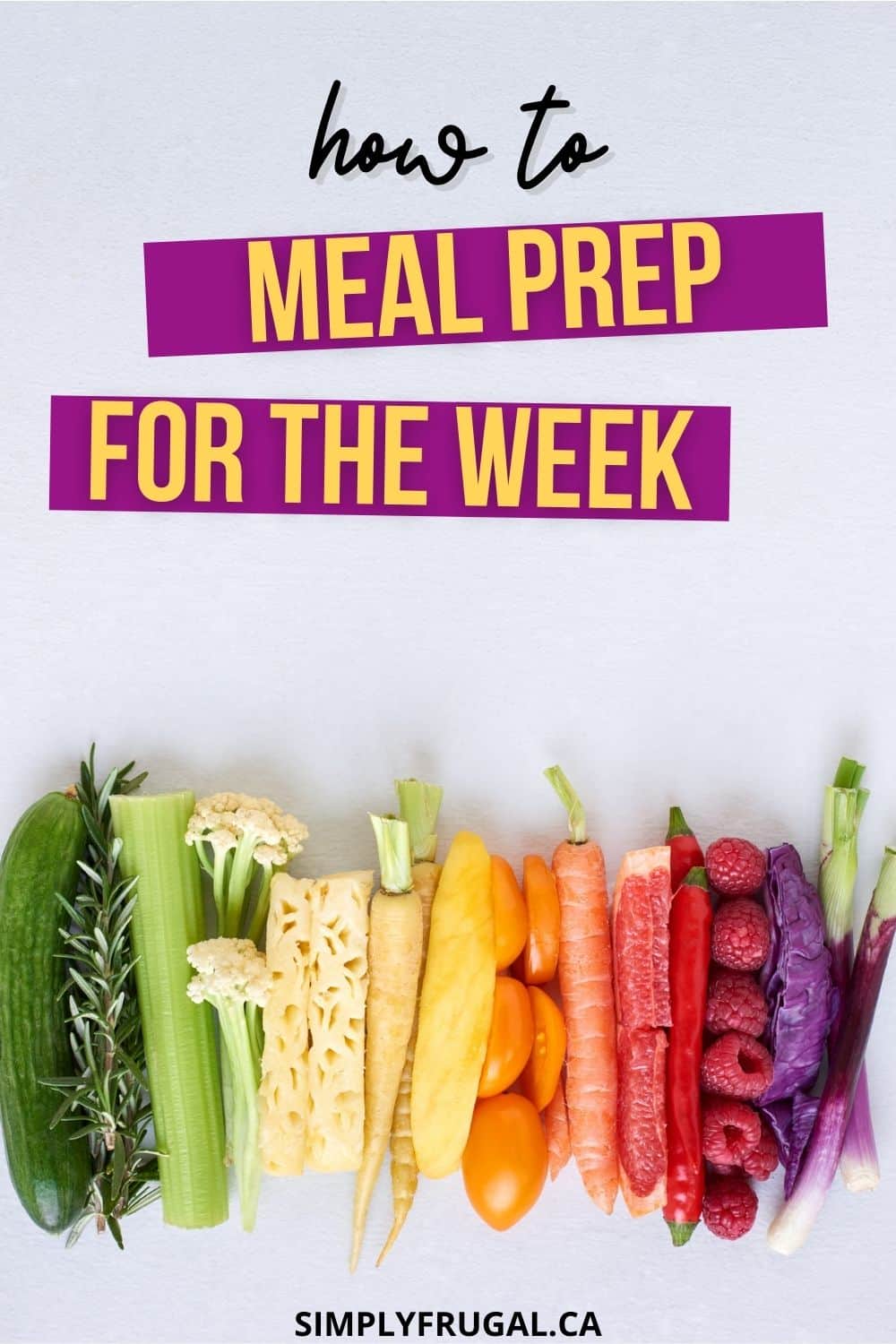 how to meal prep for the week