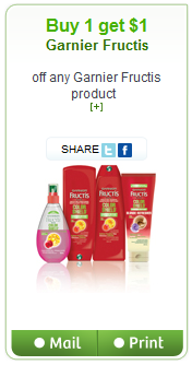 Garnier Coupon for $1 off Any Garnier Fructis Product