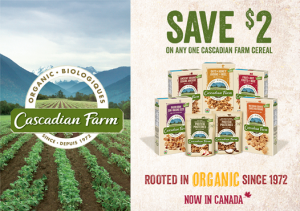 Cascadian Farms Coupon for $2 off Cereal