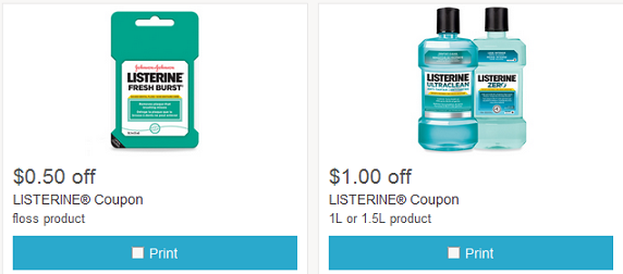New Coupons for Listerine, Philadelphia and Poise