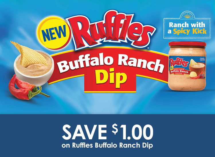 Save 1 off Ruffles Buffalo Ranch Dip