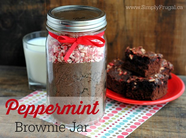 Peppermint Brownie Jar | Homemade Christmas Gift