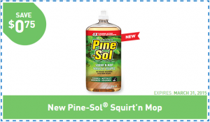 New Coupons for Pine Sol, Glad and Clorox