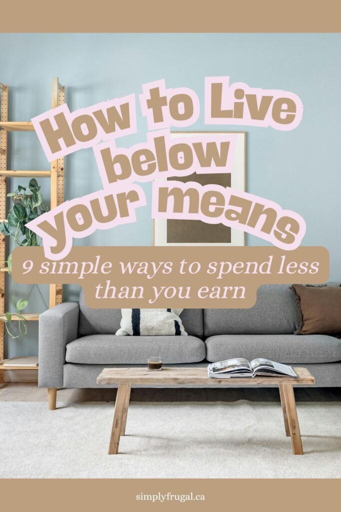 how to live below your means