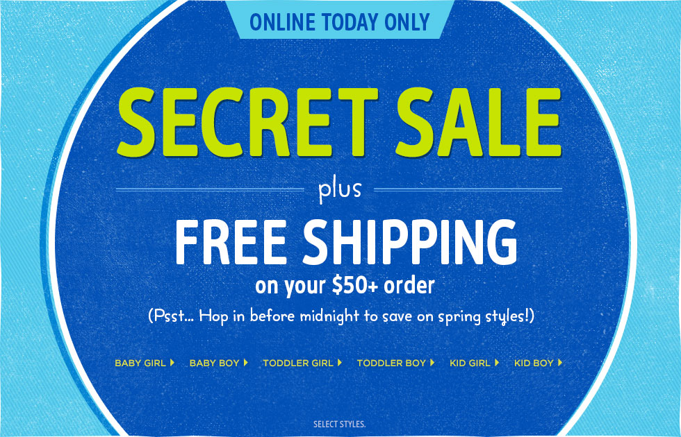Carters/Osh Kosh It's a Secret Sale