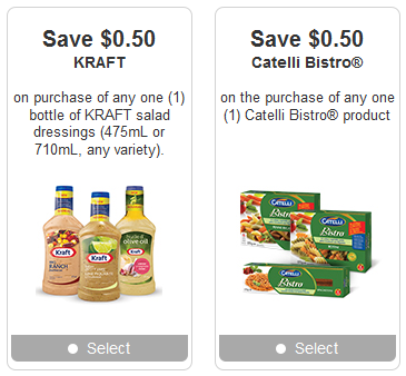 New Kraft Coupons for Salad Dressing and Pasta