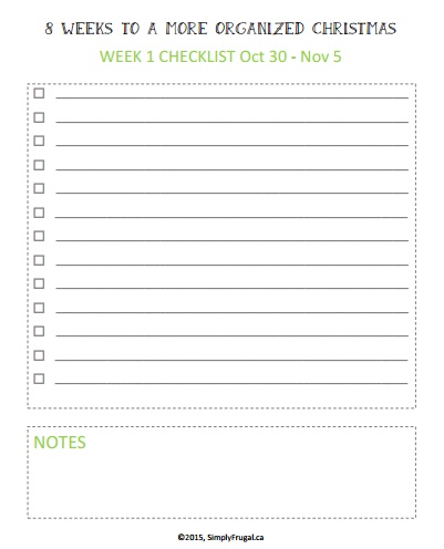 organized christmas blank printables
