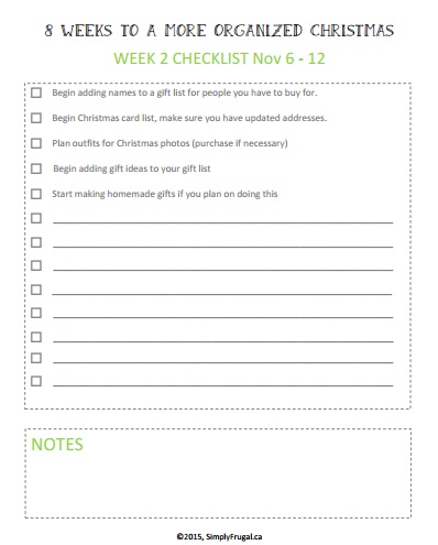 organized christmas printables