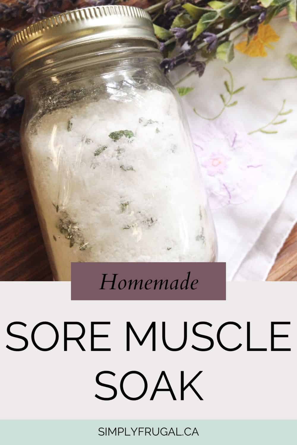 homemade sore muscle soak