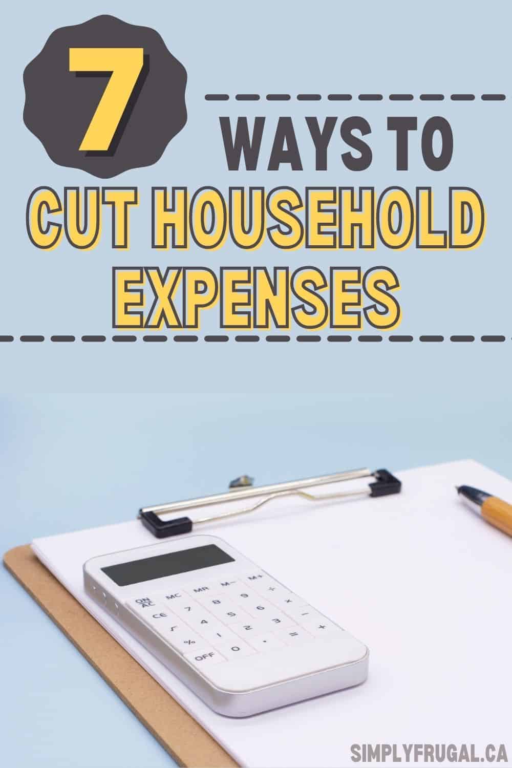 cut household expenses