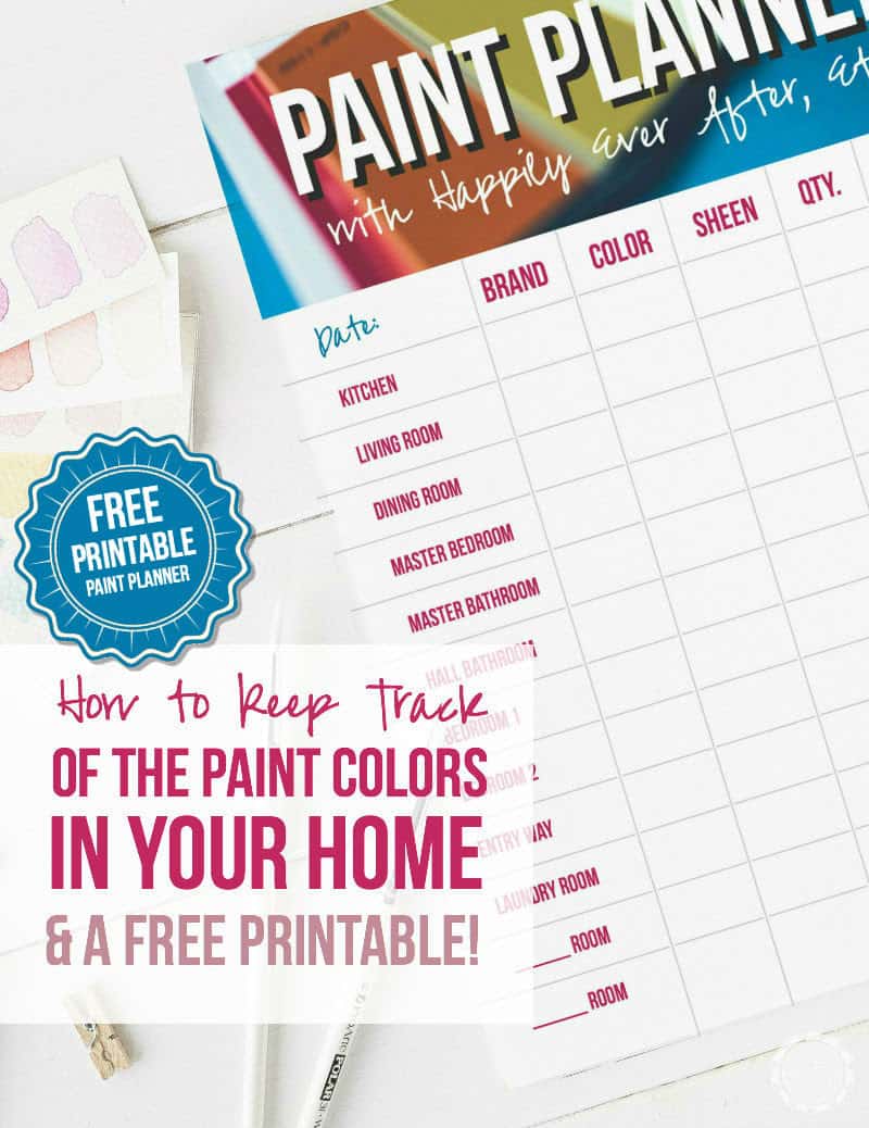 Free Printable Paint Planner