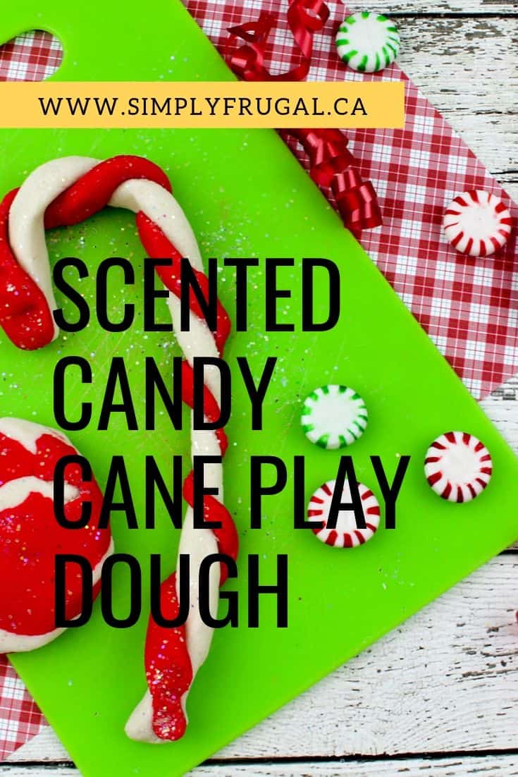 This is such a simple gift idea that is inexpensive and a great way for kids to use their imaginations. Here is how to make Scented Candy Cane Play Dough!