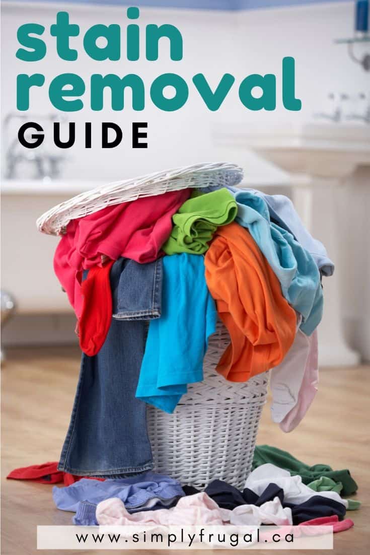 This stain removal guide has everything you need to know about treating common stains! #cleaningtips #stainremoval