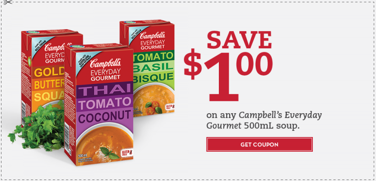 New Coupon for Campbell's Everyday Gourmet Soups
