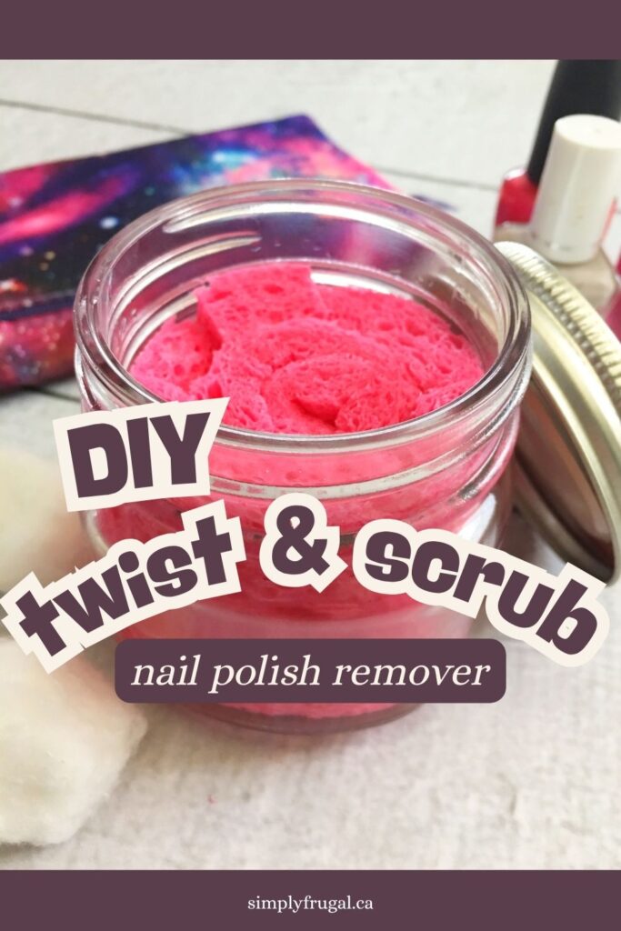 DIY twist & scrub nail polish remover