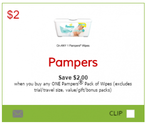 New High Value Printable Pamper Wipes Coupon