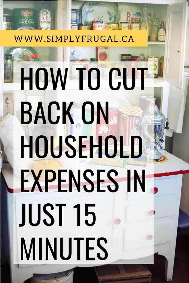 How to Cut Back on Household Expenses in Just 15 Minutes Simply Frugal