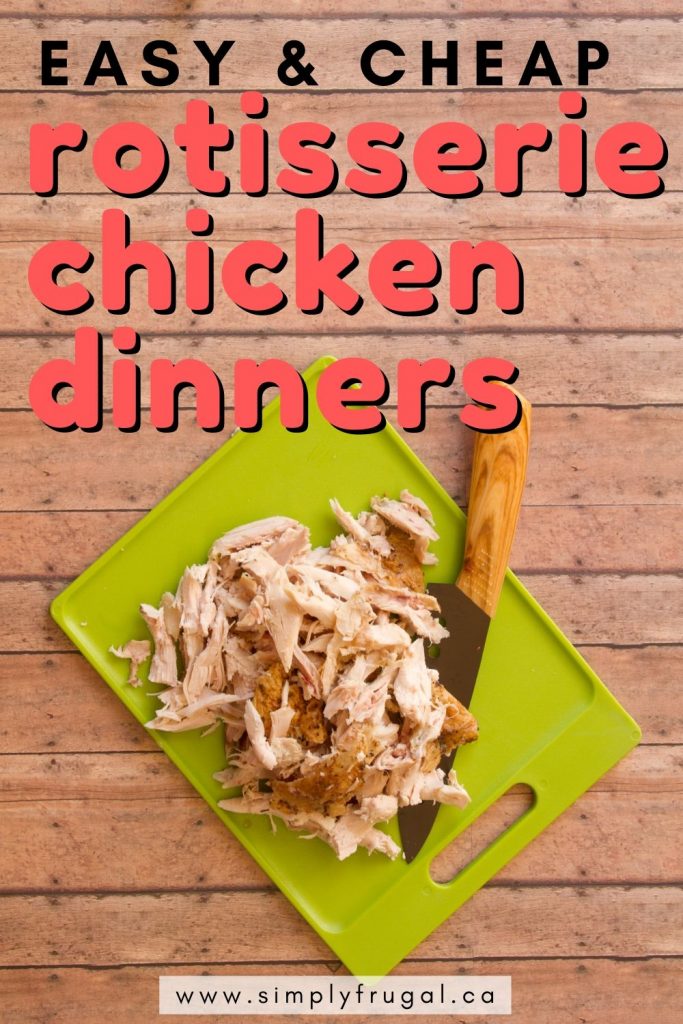 Time and time again, grocery store rotisserie chickens have saved my sanity when it comes to dinner time. They are easy, already seasoned, already cooked, and can be used in a lot of different recipes. Here are some easy and cheap recipes using rotisserie chicken! Time and time again, grocery store rotisserie chickens have saved my sanity when it comes to dinner time. They are easy, already seasoned, already cooked, and can be used in a lot of different recipes. Here are some easy and cheap recipes using rotisserie chicken!