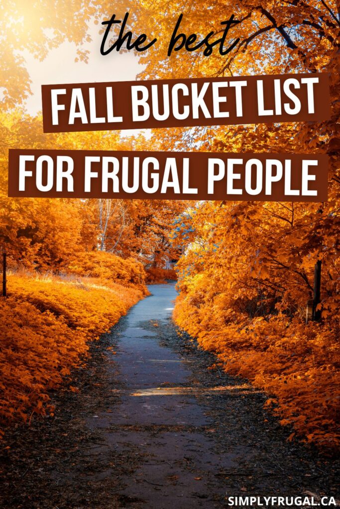 fall bucket list for frugal people