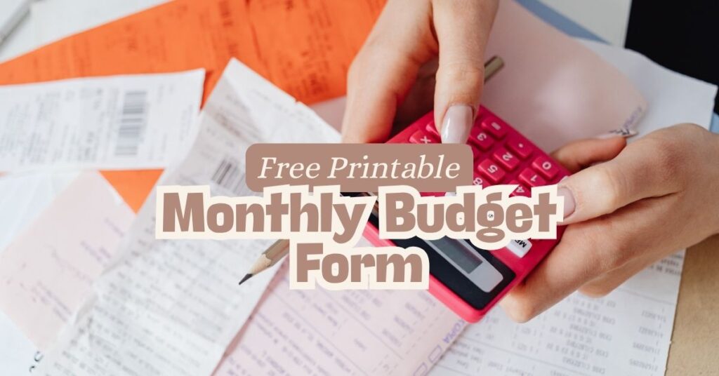 If you are struggling with getting your budget under control, then you’ll want to download this free monthly budget form right away! monthly budget form