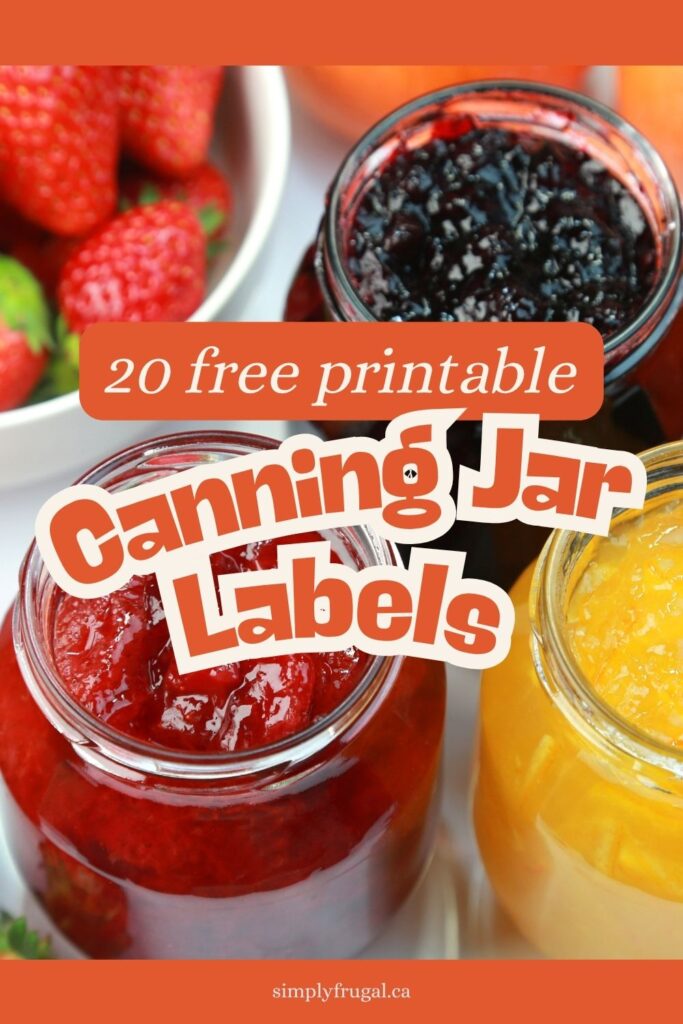 free printable canning jar labels