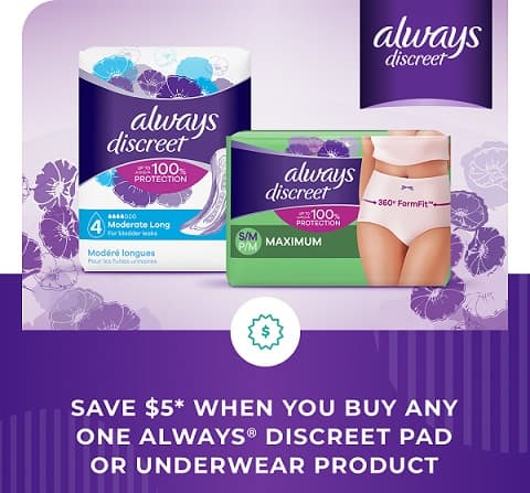 always discreet coupon
