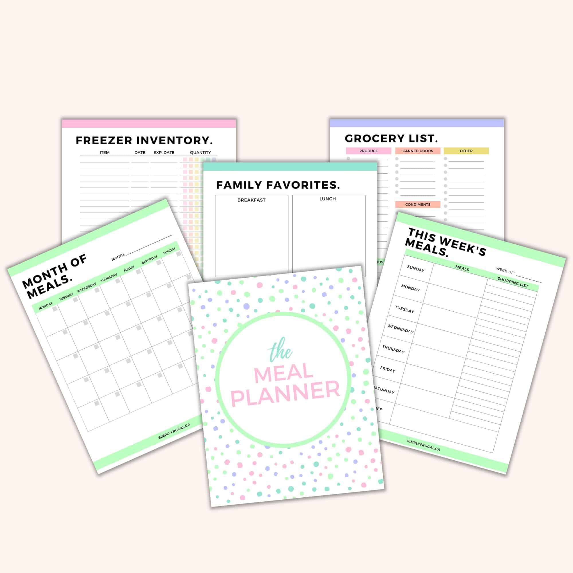 Printable meal planner