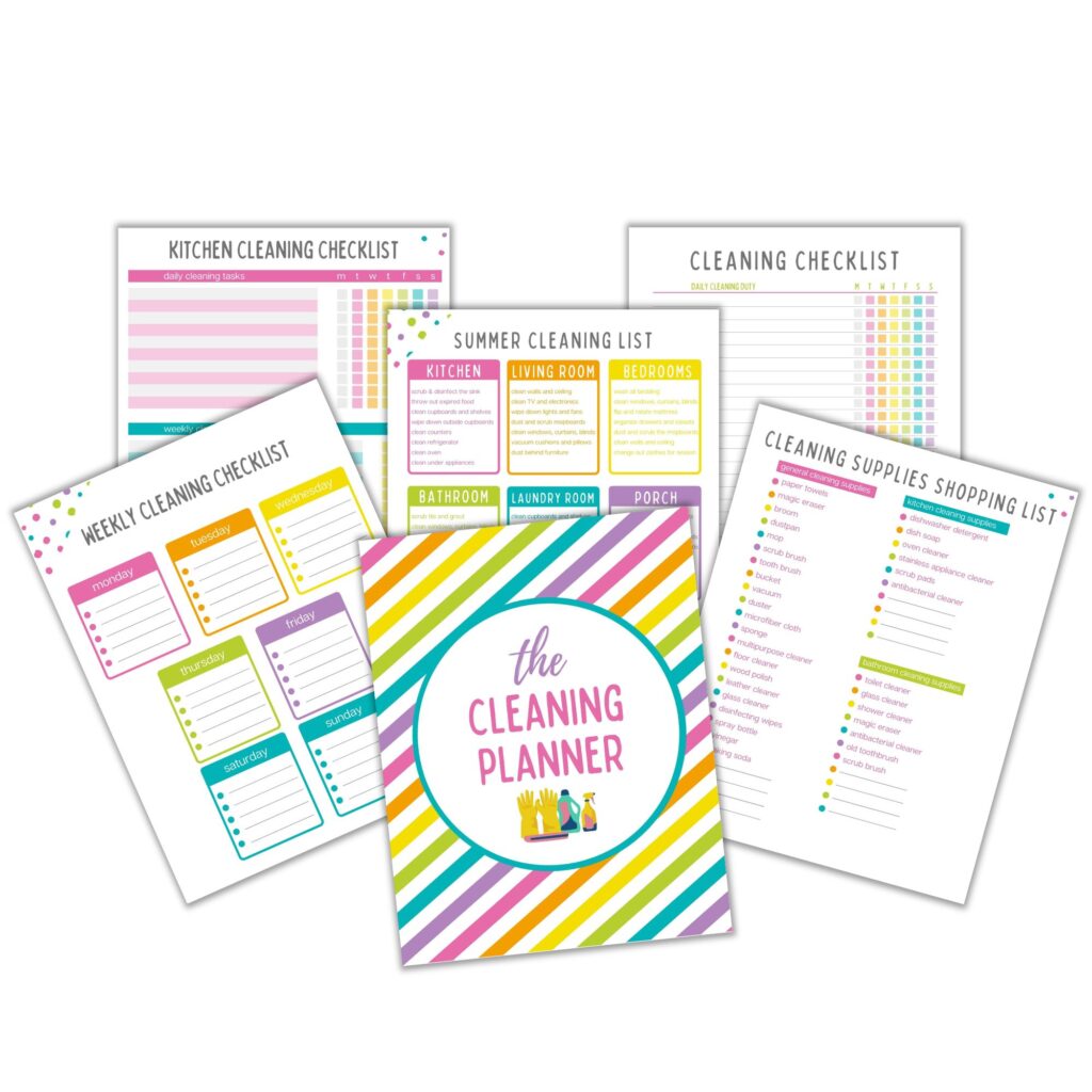 printable cleaning planner