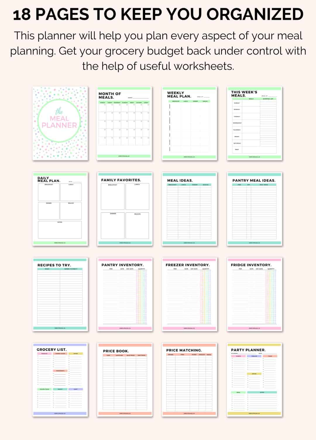 Printable meal planner