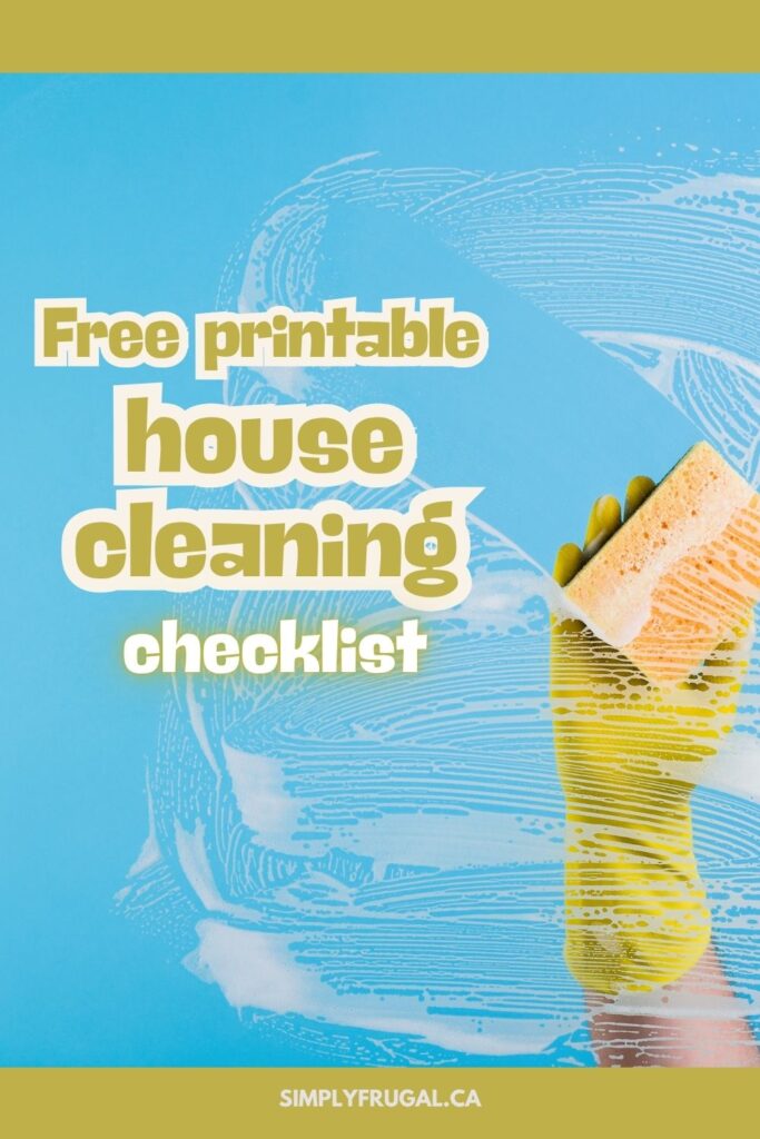 printable house cleaning checklist