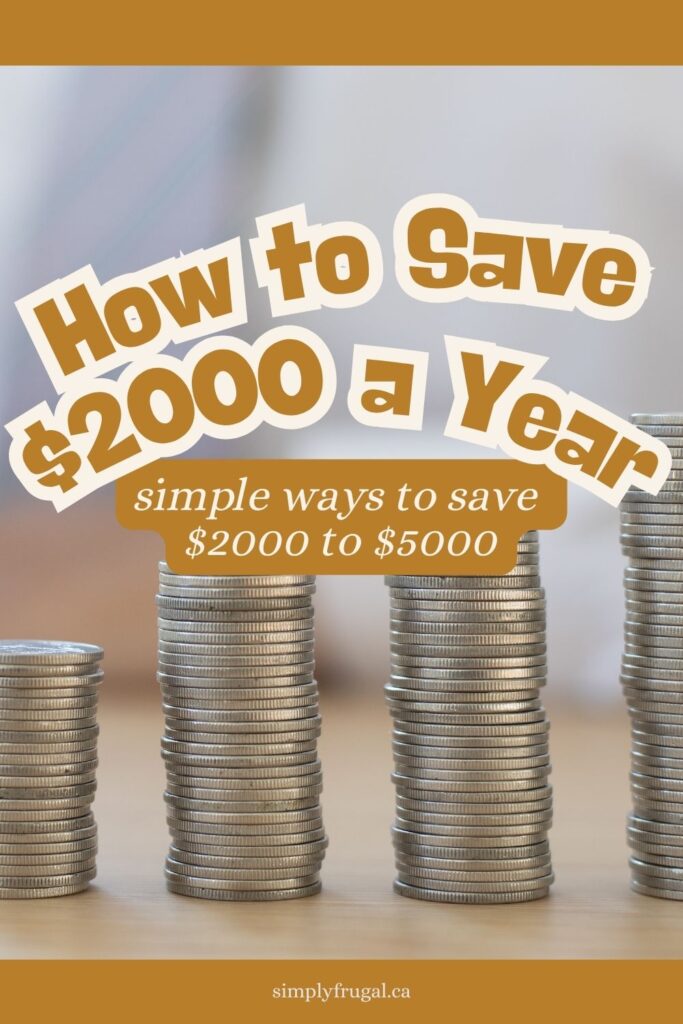 how to save $2000 a year