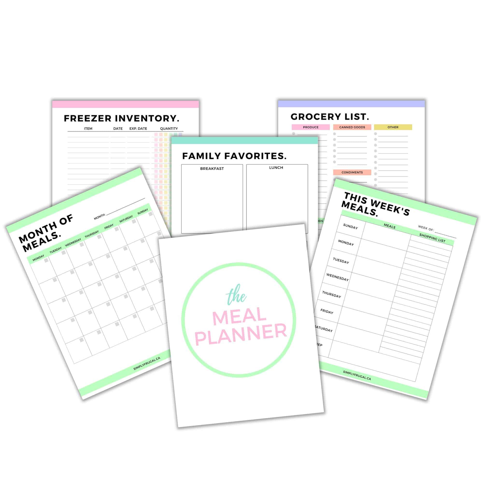 Printable meal planner