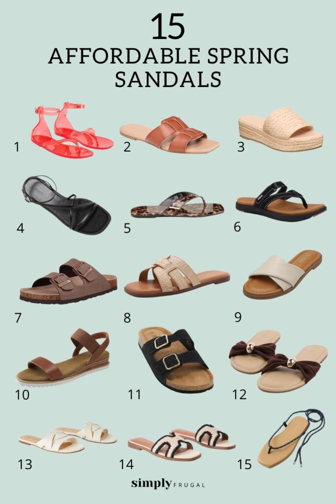 affordable spring sandals