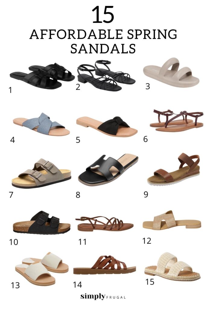 affordable spring sandals in Canada