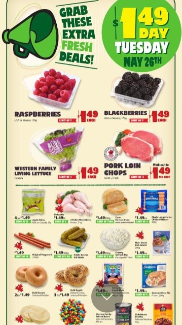 Save On Foods: $1.49 Day Tuesday