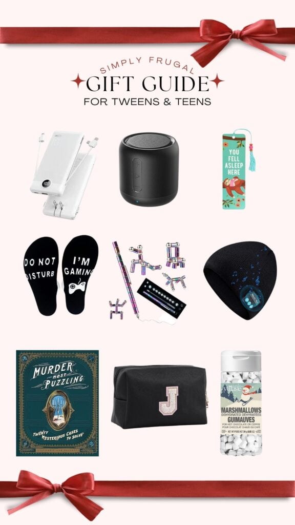 frugal gift ideas for tweens and teens