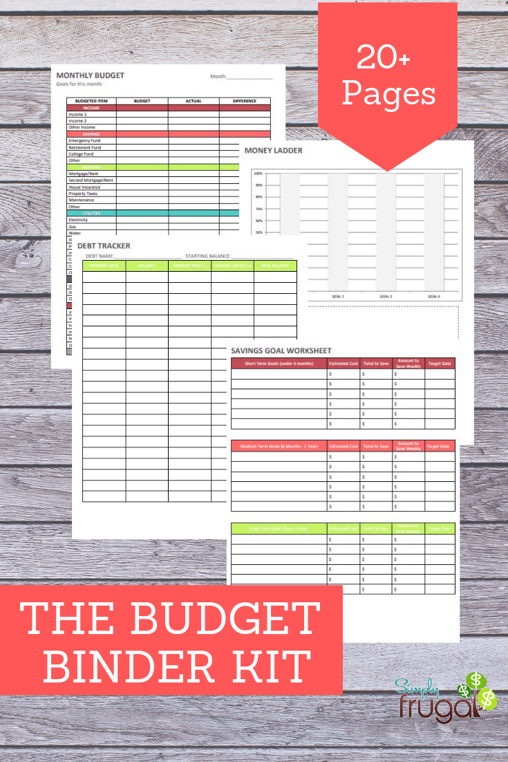 The Budget Binder Kit Is your spending spiraling out of control and bills piling up? Check out this Budget Binder Kit, created to help you get control of your household budget!